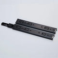 Drawer Rail Black Cold Rolling Steel 3-Way Drawers Slide Three Section Slides 8 to 22 Inch 3 Way Sliding Tracks Furniture Rails