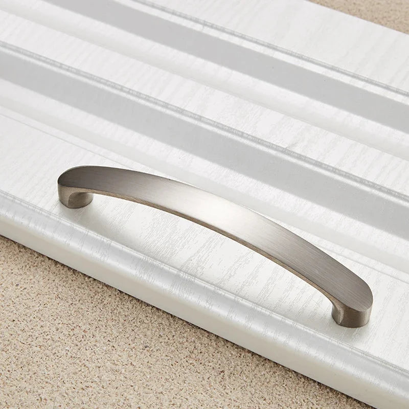 Cabinet Handles Knobs Aluminum Alloy Door Kitchen Knobs Brushed Cabinet Pulls Drawer Modern Furniture Handle Hardware