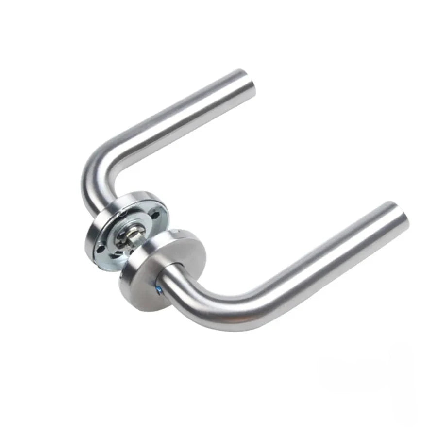 Door Handle Set Stainless Steel Interior Home Lever Handle Lock Durable Adjustable Latch Security Knob For Bedroom Bathroom