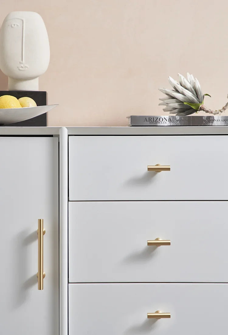 Creative Brass Cabinet Handle New High-end Modern Minimalist Drawer Cabinet Wardrobe Door  Light Luxury Cabinet Long Handle