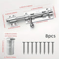 Sliding Bolt Latch Hardware：Cylindrical Bolt Latch，Heavy Solid 304 Stainless Steel，Black Surface，Applicable  Outdoor Latches