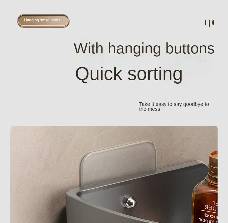 2PCS Bathroom Shelf Plastic Shampoo Rack Shower Rack No Drill Shelf Kitchen Storage Rack Bathroom Accessories