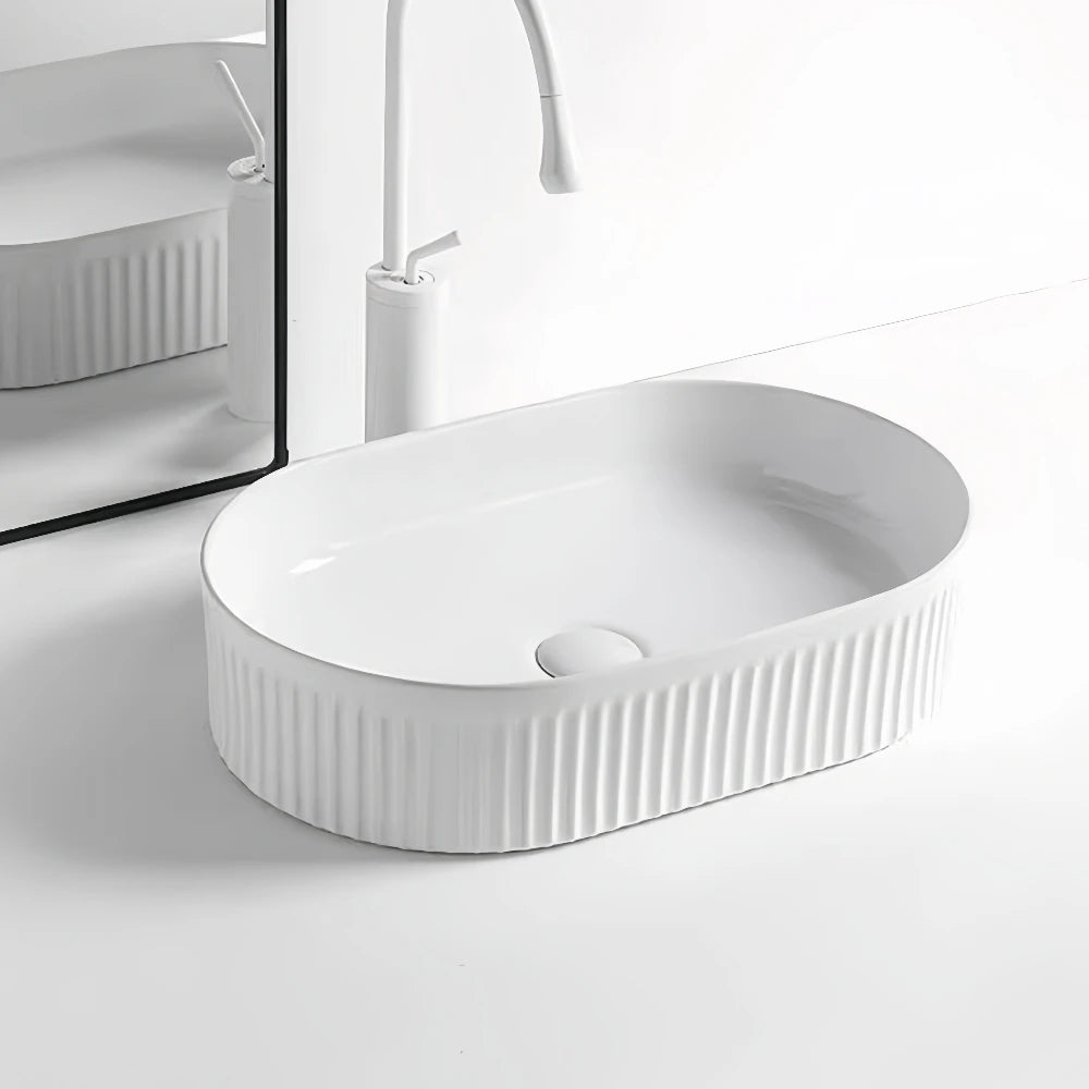 1 modern ceramic bathroom large sink, bathroom sink, modern home vanity basin (excluding faucet), suitable for balcony bathroom,