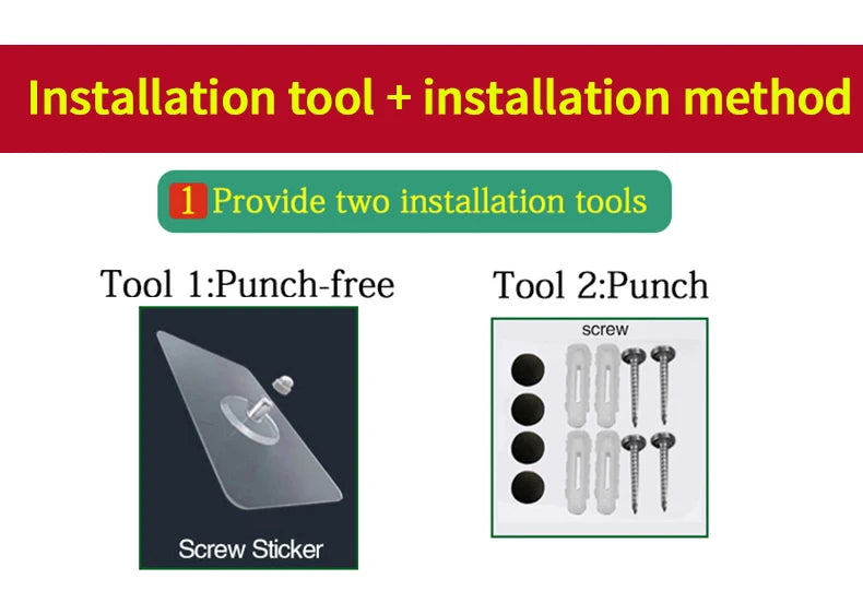 no drill Holes One Row Hangers Kitchen Towels Clothes Hats Toilet Towel Rack Storage Wall Mounted Door Back Rod Hook