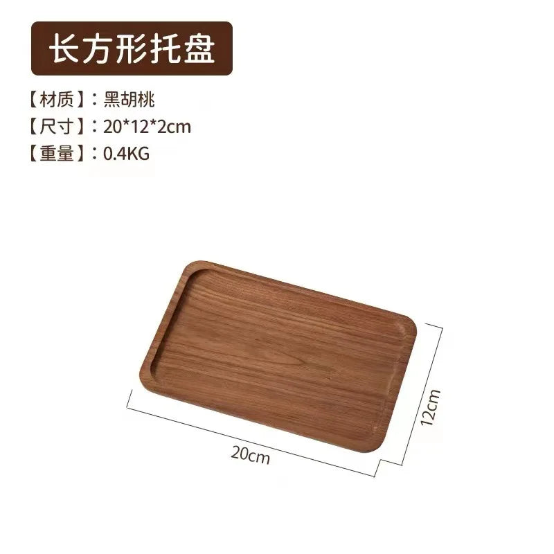 Large round Wooden Food Tray Serving Plate Waterproof l Wood Dert Plate Fruit Tray Wood Crt Decorative Item