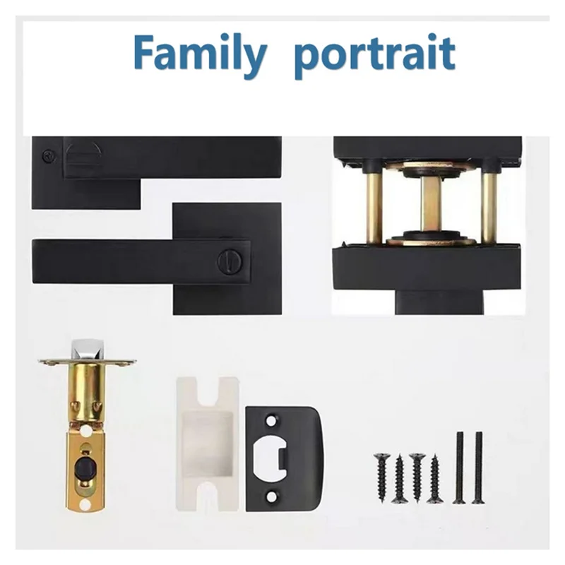 B97A-Door Lever, Keyless Interior Door Knobs, Privacy Door Lever Locksets For Bedroom Bathroom, Modern Door Handles
