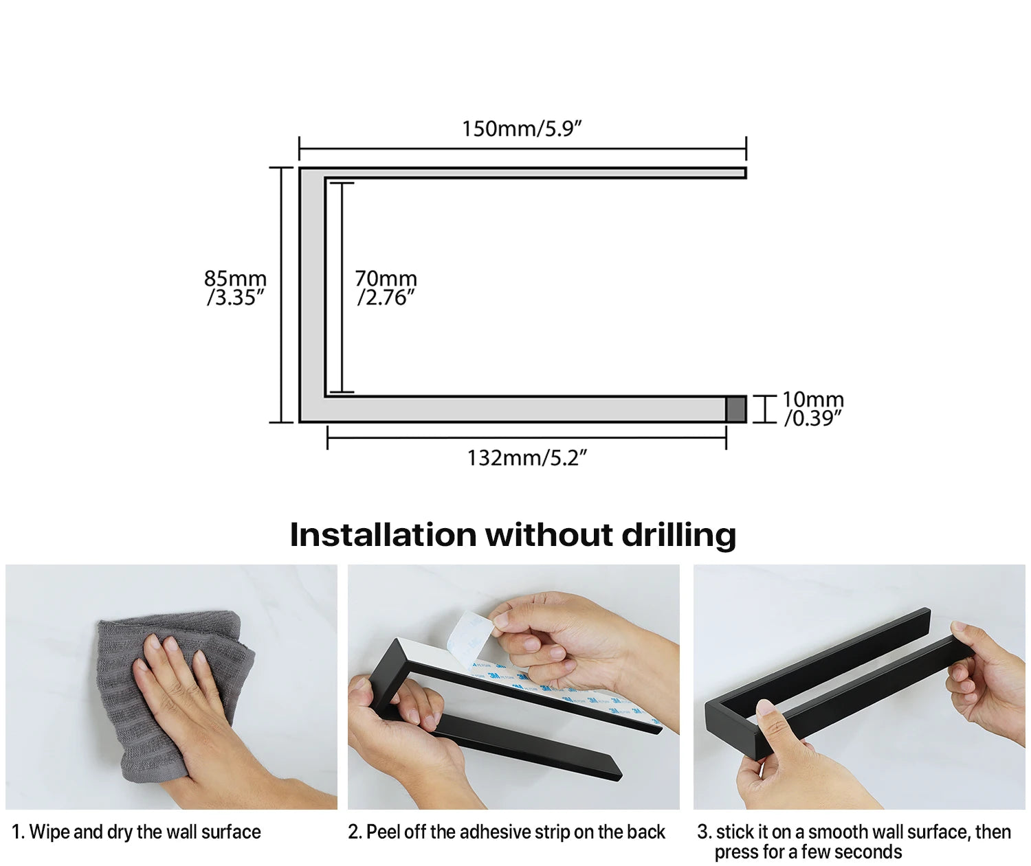 Bathroom Hardware Black Bath Robe Hook Towel Rail Bar Rack Bar Shelf Tissue Paper Holder Bathroom Accessories