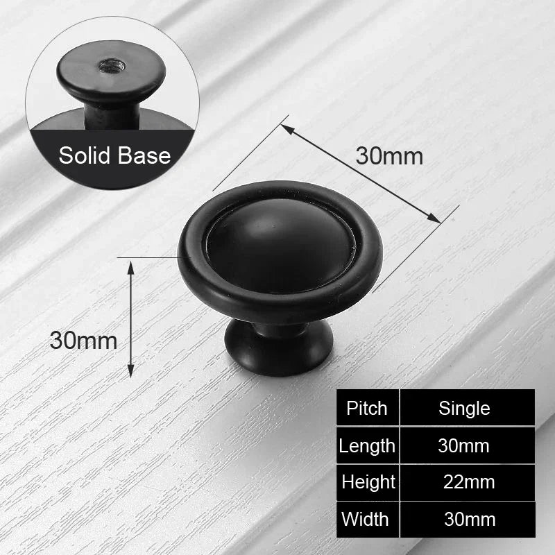 Black Handles Furniture Cabinet Knobs Muebles  Kitchen  Drawer Knobs Cabinet Pulls Cupboard  Knobs