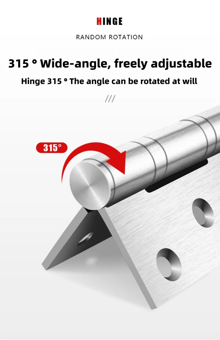 A Pair Of Stainless Steel Door Butt Hinges Furniture Hardware Decorative Accessories 4/5 Inch High-Quality Folding Hinges