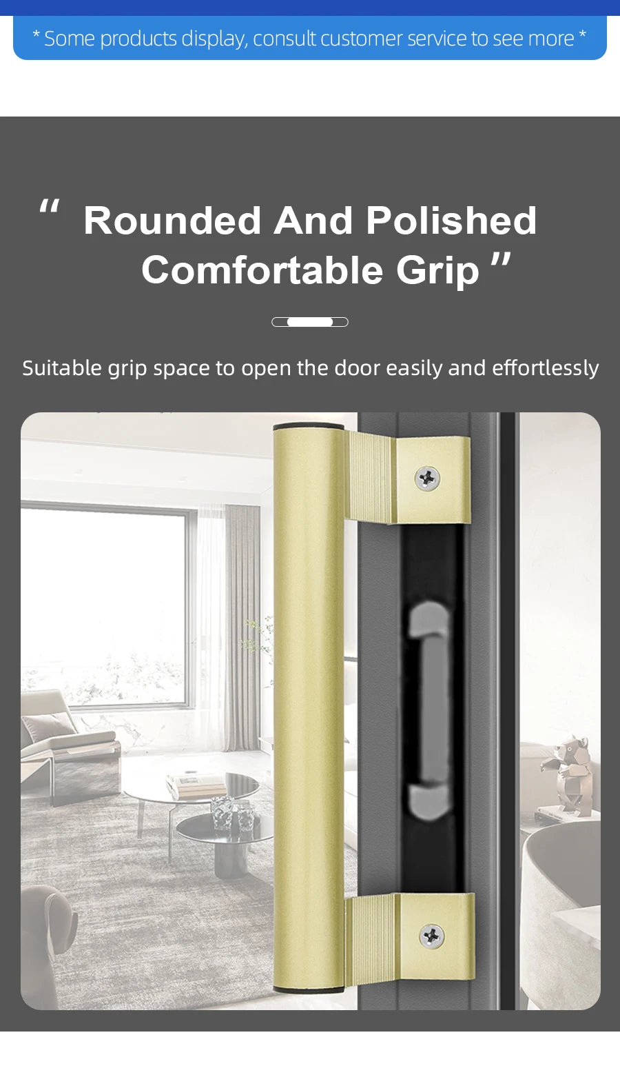 Heavy-Duty Aluminum Door Handles Window Door Handles Cabinet Pulls Kitchen Furniture Handles Hardware