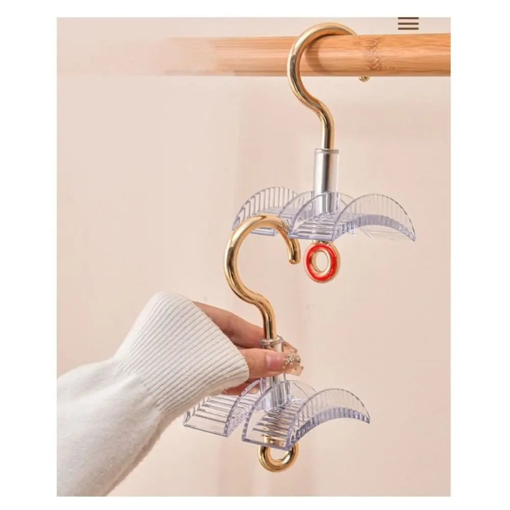 Quality Wardrobe Hanging Bag Hanger Space Saving Rotating Bag Storage Rack Thickening Belt Scarf Hanger Wardrobe