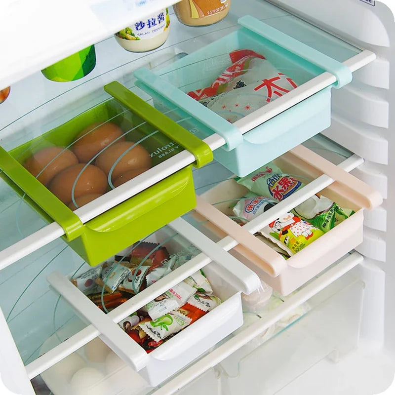 Pull-out Drawer Refrigerator Storage Box Creative Storage Rack Fresh Spacer Sort Boxes Kitchen Supplies Food Storage Containers