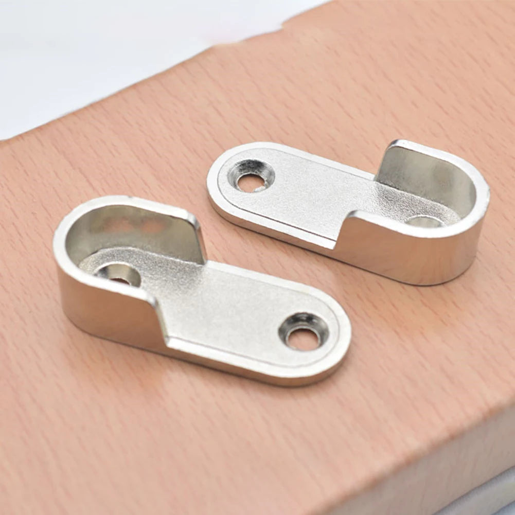 2/4/8pcs Wardrobe Clothes Tube Support Closet Rod Pole End Bracket Thickening Holder 47*19*2mm Closet Brackets
