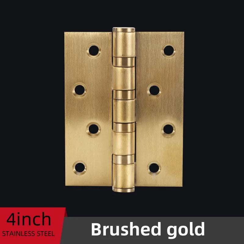 stainless steel Mute Hinge Room Door 4 Inch Bearings Hinges 3mm Thick Heavy Doors Strong Load Bearing Gemel Furniture Hardware