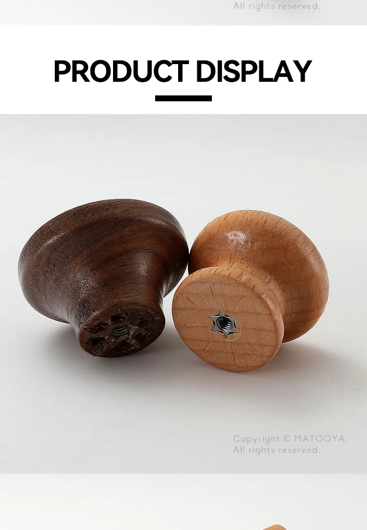 Wooden Furniture Handles Walnut Kitchen Cabinet Handles Drawer Knobs Handles for Cabinets and Drawers Long Wardrobe Pulls