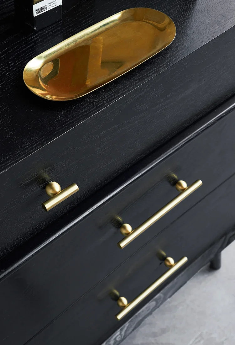 Creative Brass Cabinet Handle New High-end Modern Minimalist Drawer Cabinet Wardrobe Door  Light Luxury Cabinet Long Handle
