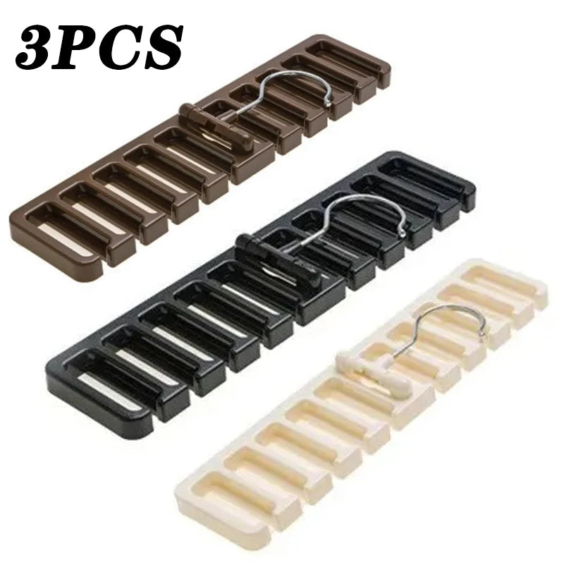 1-12Pcs Multifunctional Belt Organizer Hanging Tie Rack Belt Hanger Clothes Rack Organizer Tie Rack Home Closet Organizer