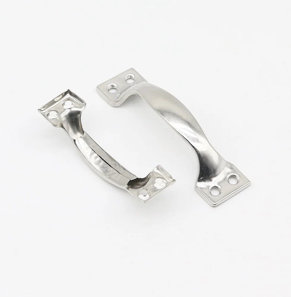 Stainless Steel Handle Arc Luggage Cabinet Drawer Wooden Door Old-fashioned Ordinary Simple