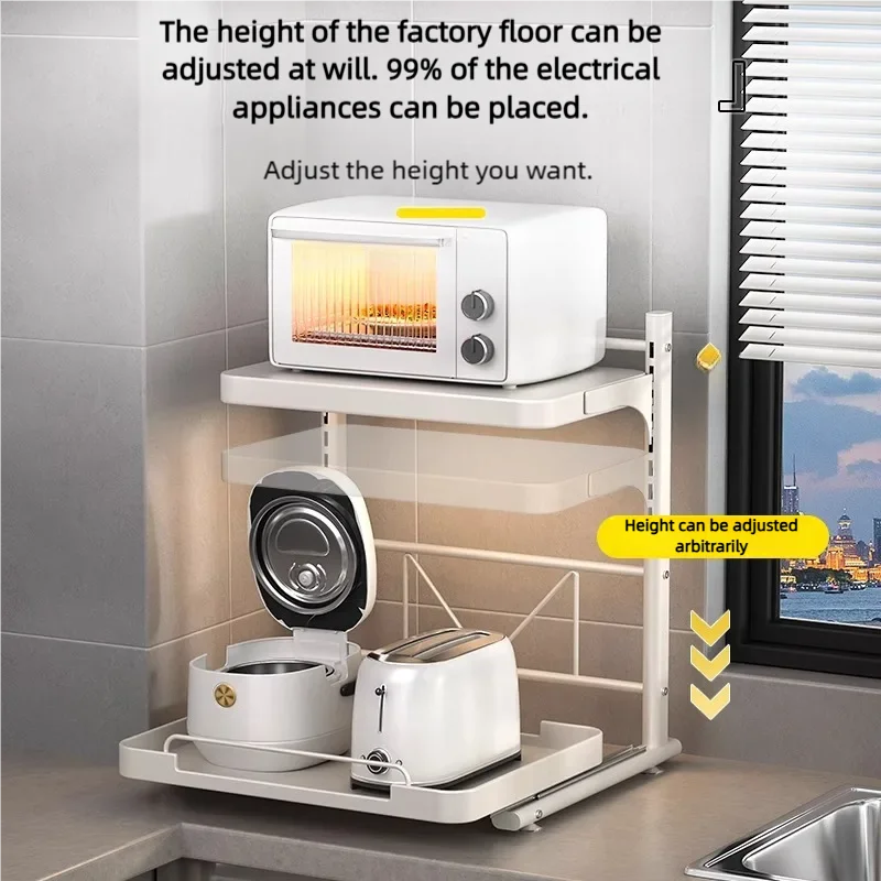 Pull-out Microwave Oven Shelf Kitchen Shelf Free Standing Spice Storage Rack Electrical Appliances Storage Shelves Oven Rack