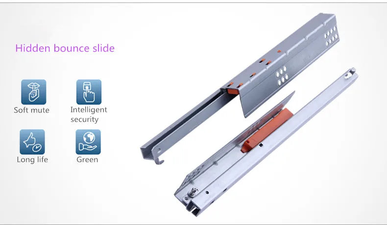 Furniture Drawer Slide Contact Bounce Free Handle Guide Rail Support