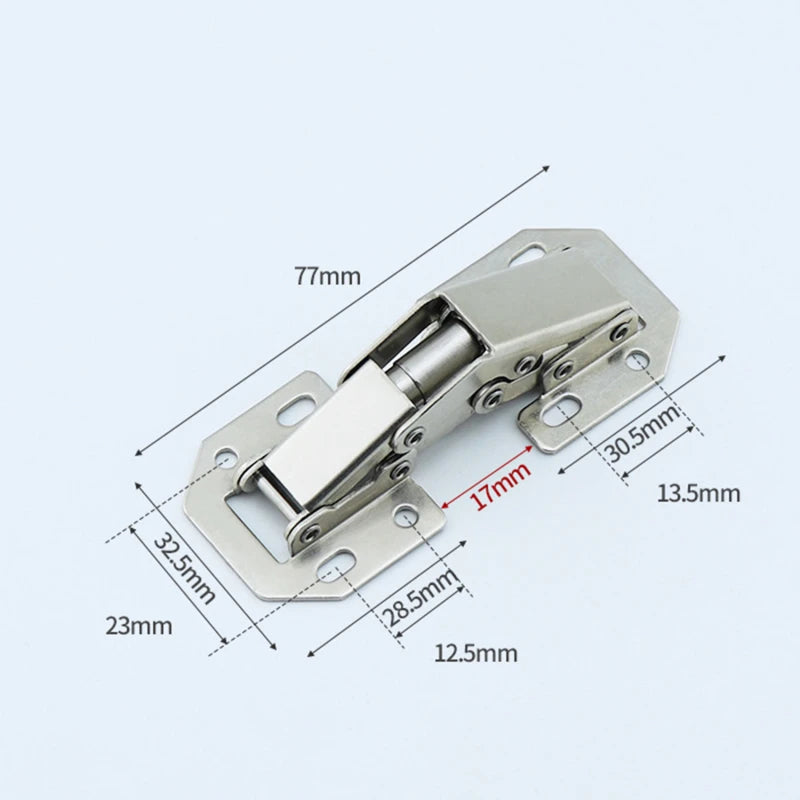 1-10PCS Cabinet Hinge 90 Degree 3/4in No-Drilling Hole Cupboard Door Hydraulic Hinges Soft Close With Screws Furniture Hardware