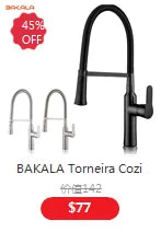 BAKALA Modern Basin Faucets Black Sink Mixer Taps Brass Bathroom Taps Square Vessel Sink Faucet Black Basin Mixer Cold Hot Water