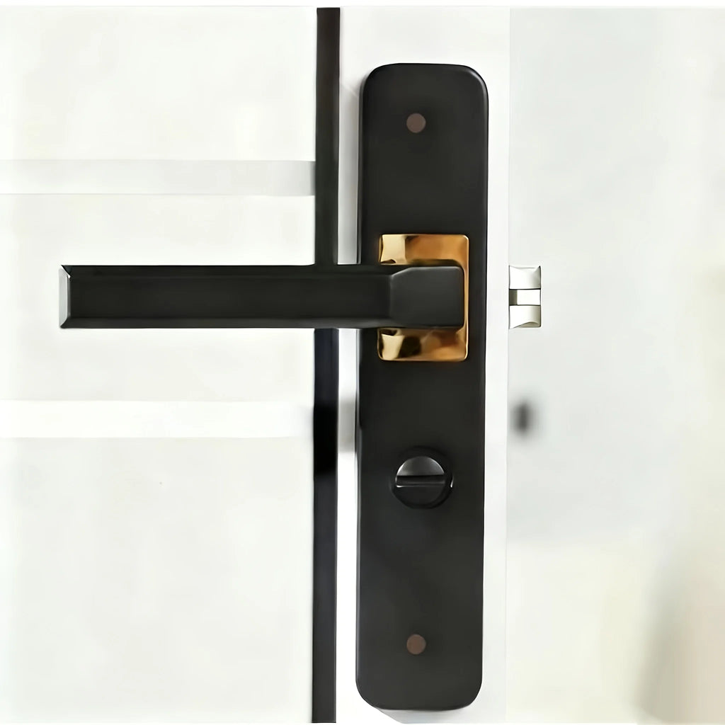 Elegant Aluminum Alloy Door Lock with 2 Handles - Easy Install, Perfect for Bathroom Kitchen Bedroom Interior Doors