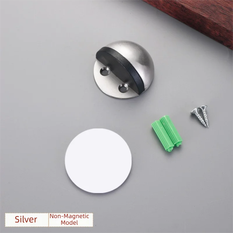 New No-Drill Magnetic Door Stopper - Silicone Anti-Collision Buffer for Glass & Bedroom Doors, Windproof Floor Mount
