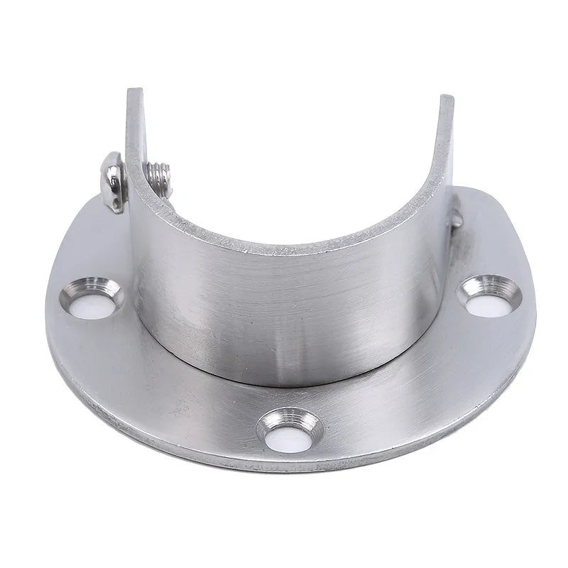 2PCS Stainless Steel Wardrobe Closet Rod Bracket Clothes Seat Curtain Pole Sockets,25Mm Creative Useful