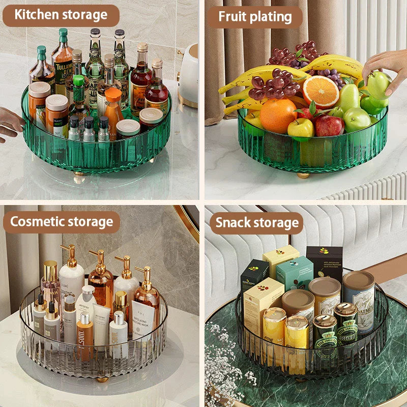 Rotating Spice Rack For Home Kitchens Multi-Functional Storage Tray For Seasoning Bottles And Jars, And Cosmetics