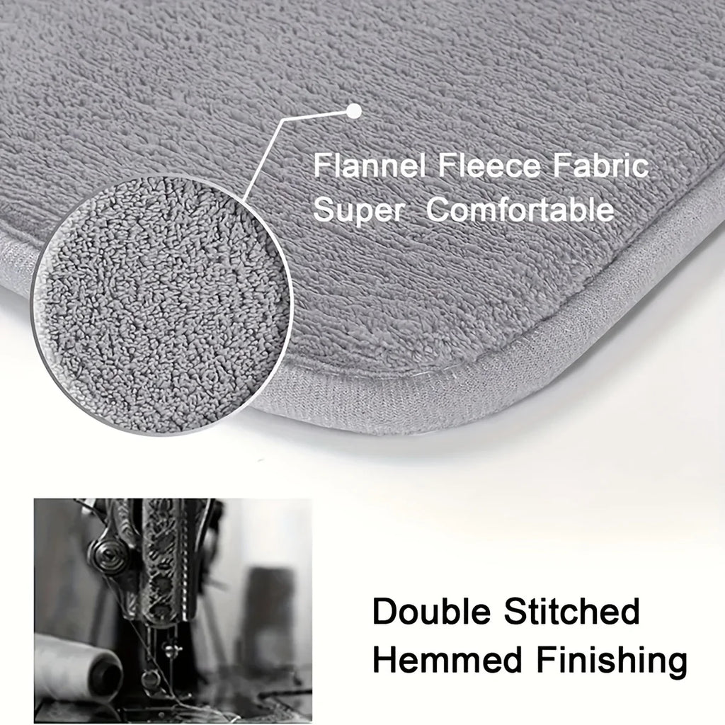 Bathroom flannel absorbent soft floor mat shower room door simple dirt-resistant door mat carpet non-slip foot mat