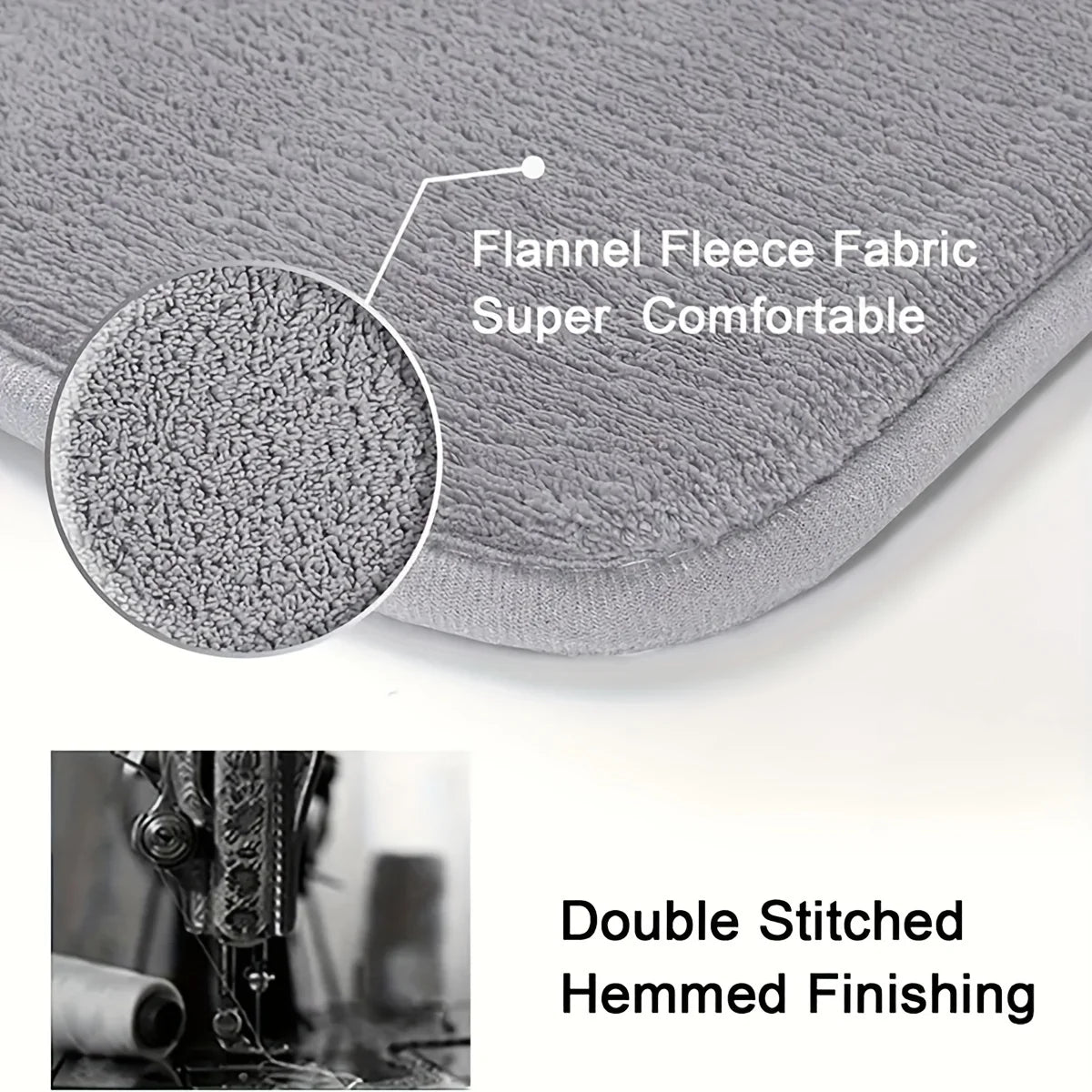 Bathroom flannel absorbent soft floor mat shower room door simple dirt-resistant door mat carpet non-slip foot mat