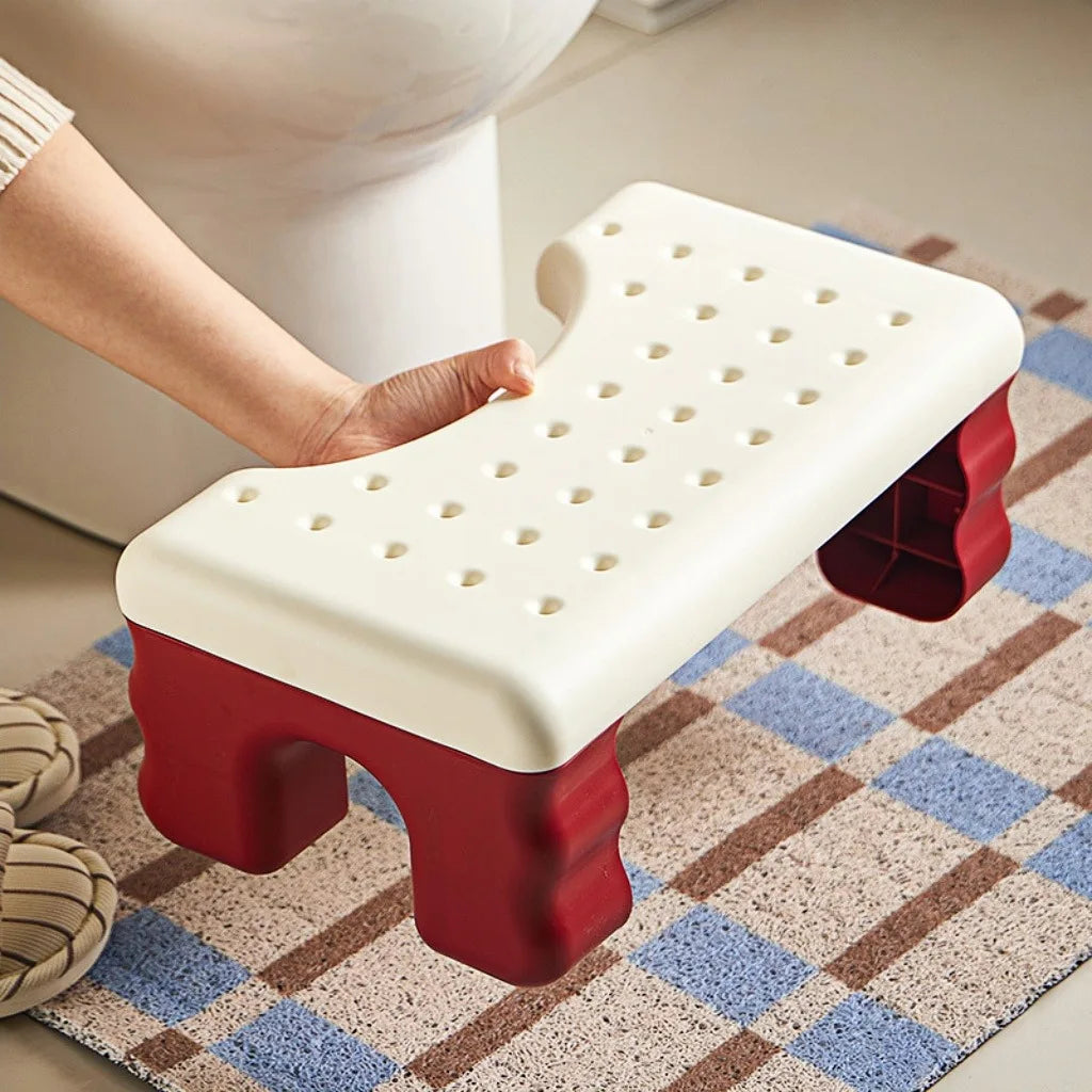 Bathroom Step Stool, Toilet Squat Stool with Non-Slip Design,Portable Foot Rest for Adults & Kids,Practical Bathroom Accessories