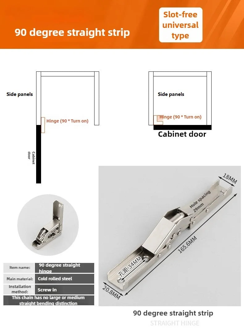 NORMAL Cabinet Hinge 90/150/170 Degree No-Drilling Hole Cupboard Door Hydraulic Hinges Soft Close With Screws Furniture Hardware