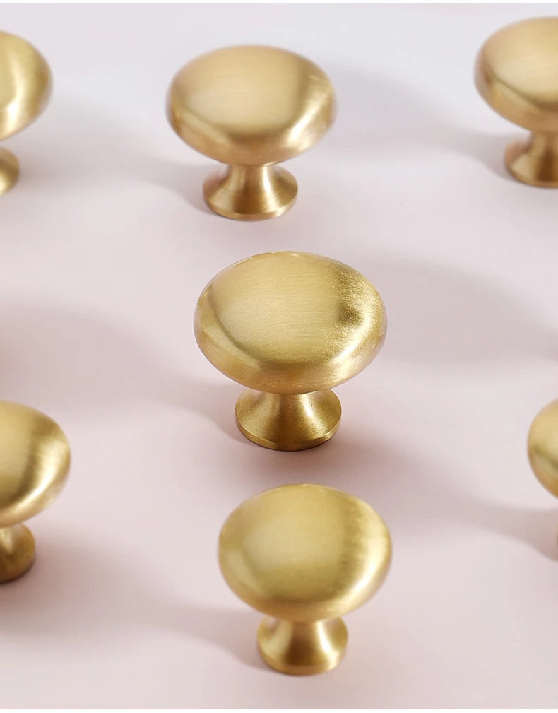 Brass Round Ball Furniture Handles Drawer Knobs Cabinet Gloden Wardrobe Door Pulls  Modern Minimalist Bathroom cabinet
