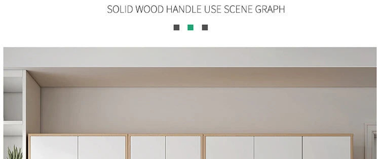 Cabinet Doors Cabinets Drawers Solid Wood Handles Minimalist Beech Wood Walnut Wood Wardrobe Wooden Furniture Handles