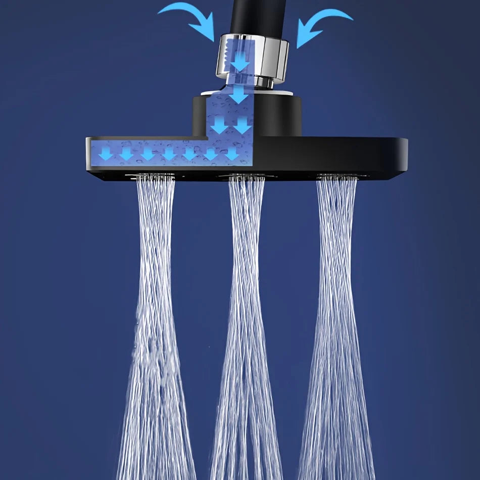 Upgrade Your Bathroom with this Supercharged Wall-Mounted Shower Head! bathroom accessories, shower head
