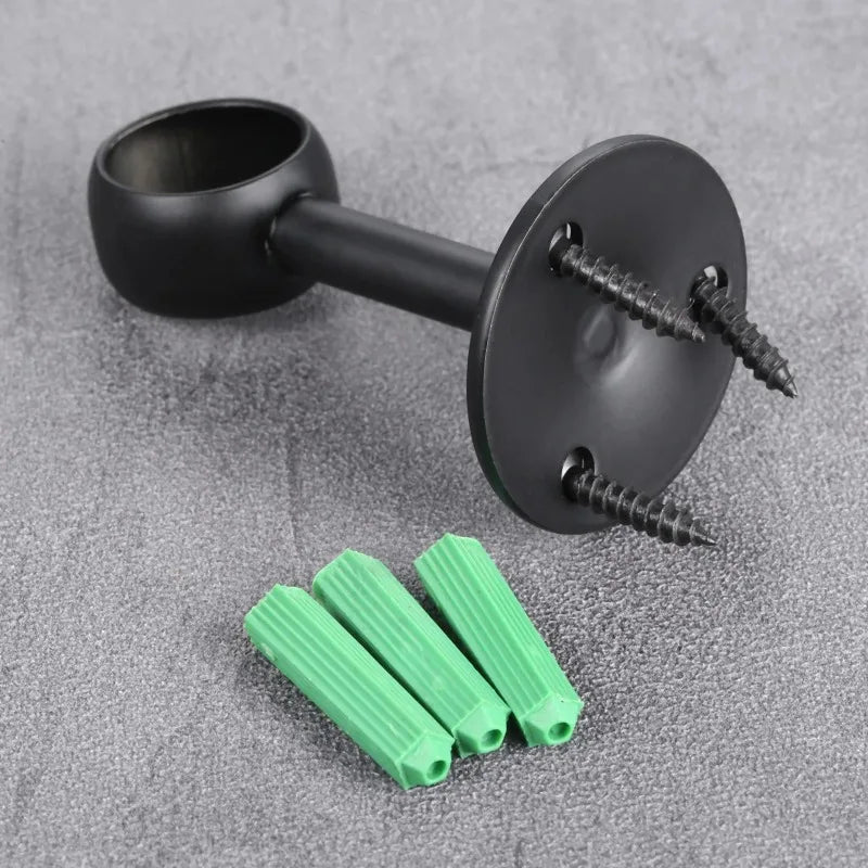 4Pcs 16/19/22/25/32mm Wardrobe Hanger Pipe Bracket Steel Flange Tube Holder for Clothes Curtain Rod Ceiling Fixed Support Clamps