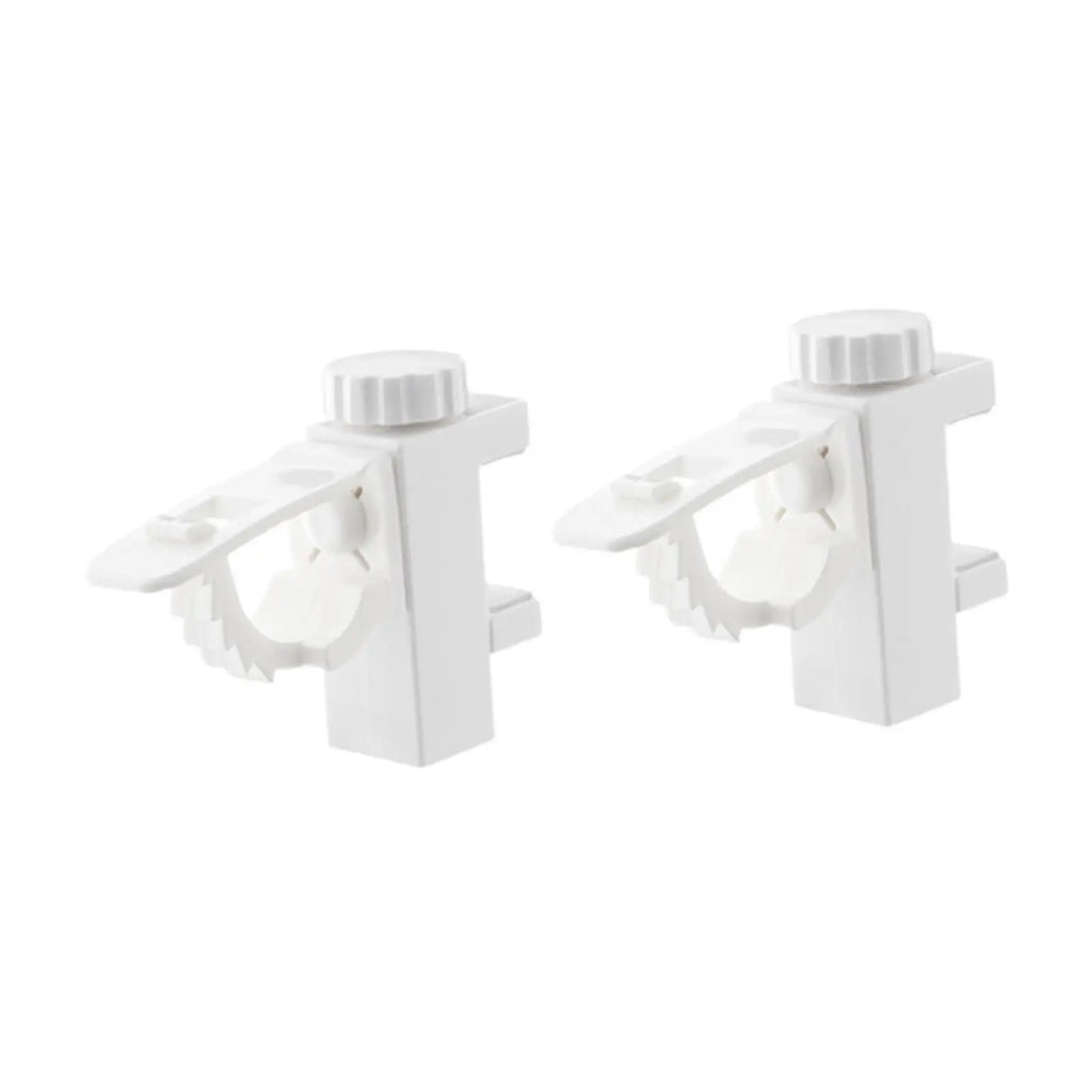 2x Curtain Rod Holders Universal Easy Installation Flexible Curtain Hangers for Restroom Living Room Hotel Bedroom Cabinets