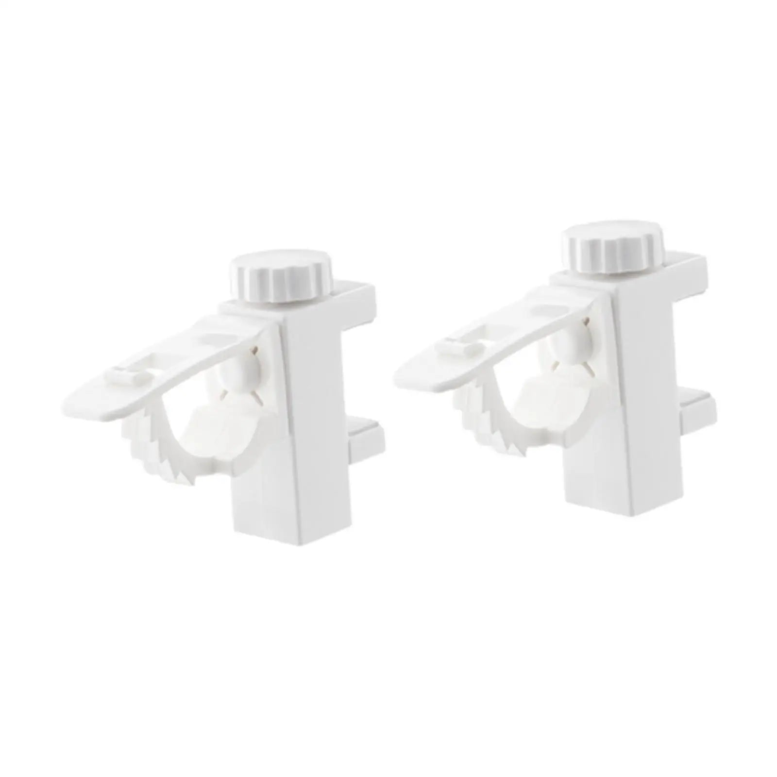 2x Curtain Rod Holders Universal Easy Installation Flexible Curtain Hangers for Restroom Living Room Hotel Bedroom Cabinets