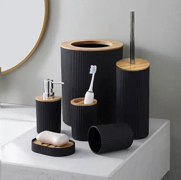 1 Piece Bathroom Accessories Set 6 Piece Bathroom Accessories Set With Paper Basket Houserack Gift Bath Set For Bathroom Decor