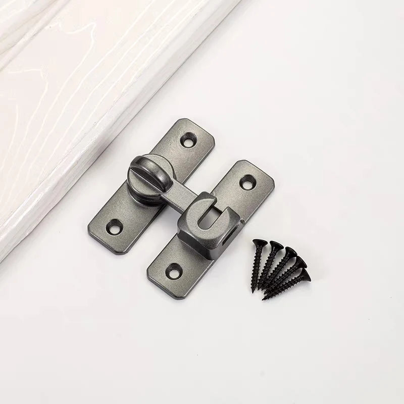 90 Degree Window Drawers Cabinet Locks Stainless Steel Hook Latch Barn Door Latch Bolt Hooks Sliding Gate Buckles Hardware