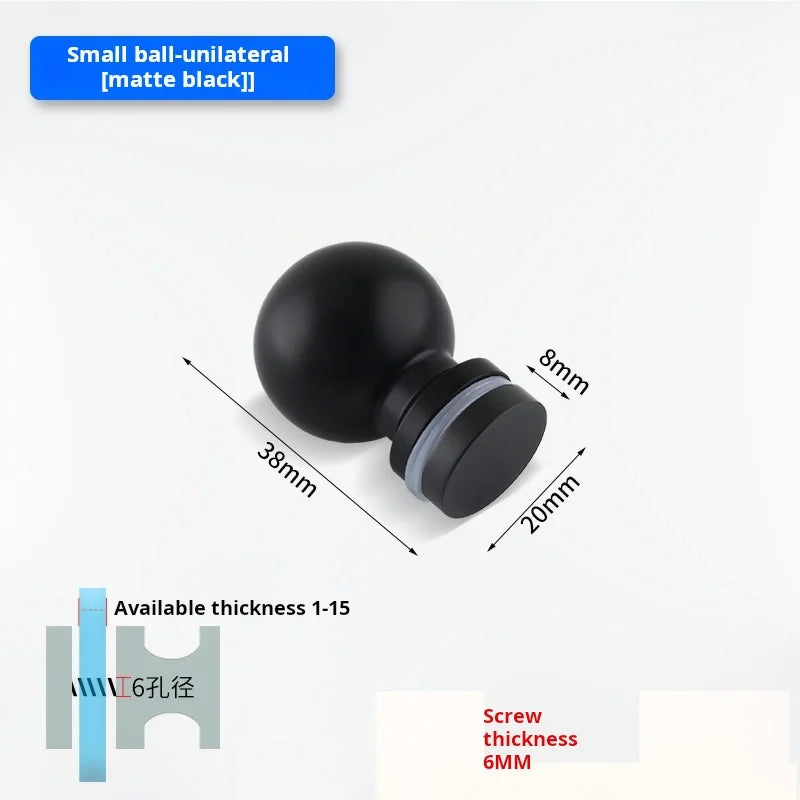 Glass Door Handle Bathroom Door Shower Door Handle Sliding Door Display Cabinet Wine Cabinet Barn Door Single Hole Round Knob