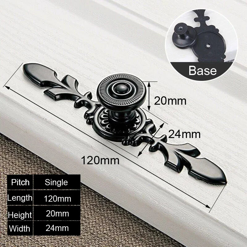 Black Handles Furniture Cabinet Knobs Muebles  Kitchen  Drawer Knobs Cabinet Pulls Cupboard  Knobs