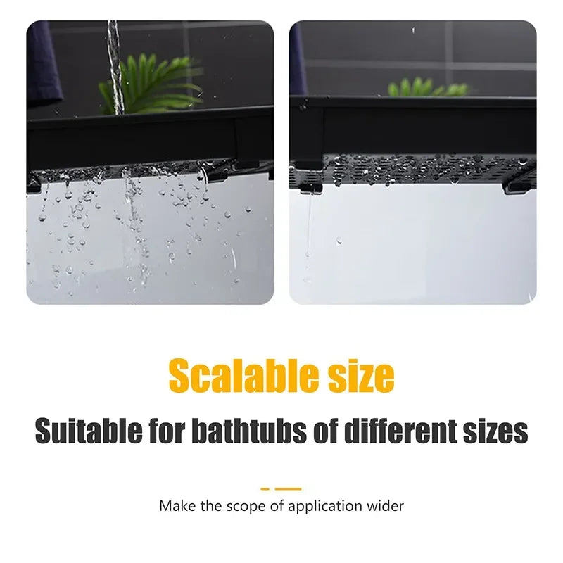 Bathtub Tray Storage Rack Shelf Tub Multi-Function Towel Organizer Retractable Bath Shelf In The Bathroom Bathtub Accessories
