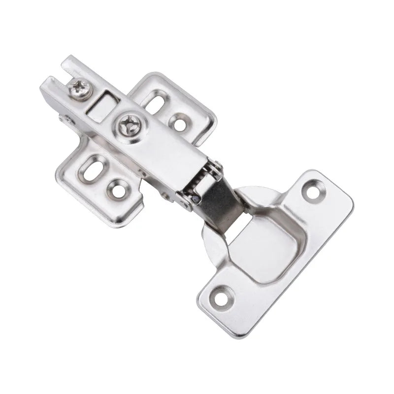 10/20pcs Soft-Close Matte Brushed Metal Cabinet Hinges - Surface Mount Damping Hinges with 6 Screws, Wardrobe & Kitchen Cabinetr
