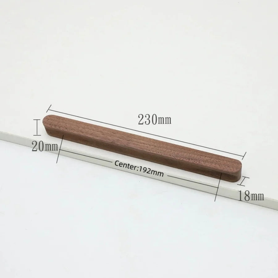 Modern Nordic Solid Wood Cabinet Handles Eco-Friendly Child-Safe Drawer Pulls for Kids Room Furniture Wooden Cabinets Pull