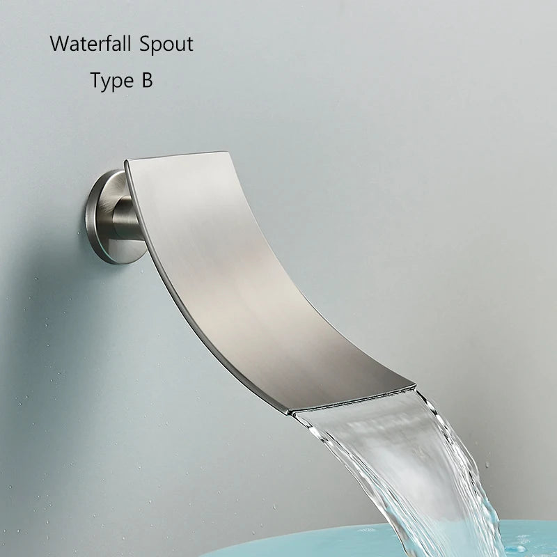 Brushed Nickel Brass Shower Faucet 2/3 Ways Shower Sets Rainfall Shower Head Mixers with Embed Box Bathroom Taps Hot Cold Water