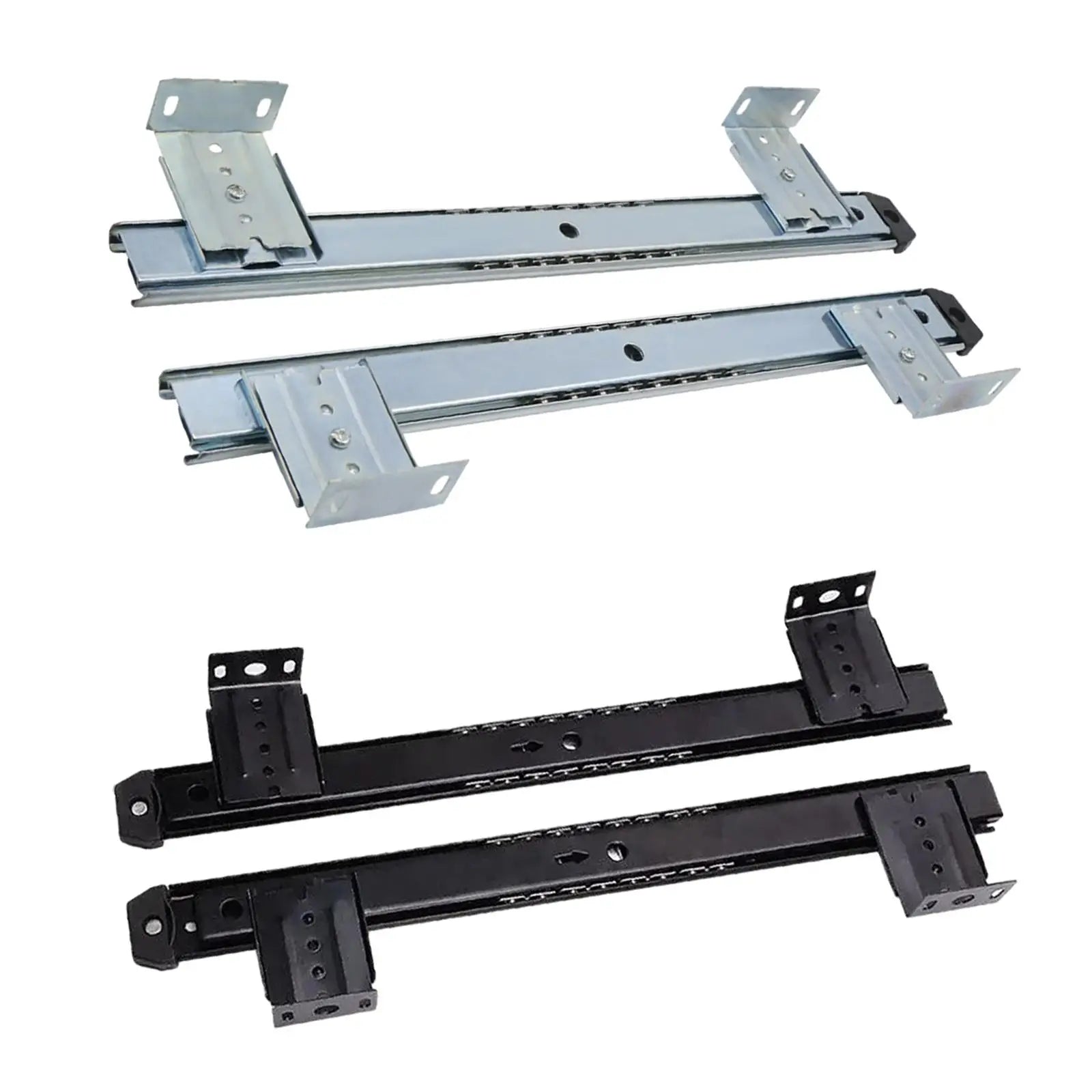 Under Desk Slider Track Keyboard Tray Slides Adjustable Sliding Cabinet Pull Out Keyboard Drawer Rail for Office Home Cabinet