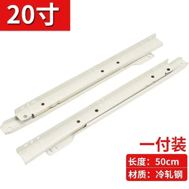 1set Drawer Track Slides Two Cabinet Rails Thickening Computer Table Chute Clothing Cabinets Keyboard Roller Pulley Furniture